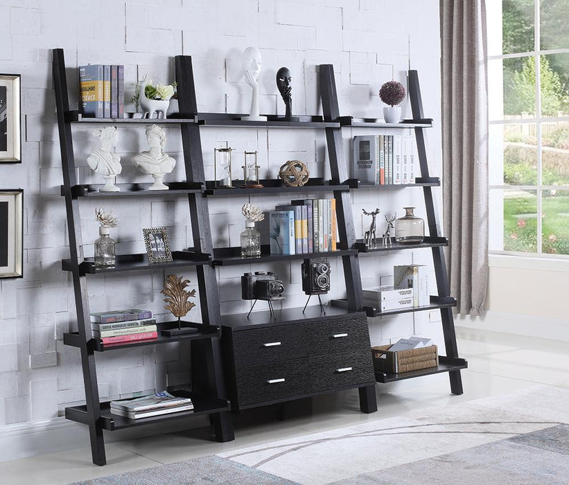 Colella 4-drawer Storage Bookcase Cappuccino - U&U Home Budget Furniture (Carteret, NJ)