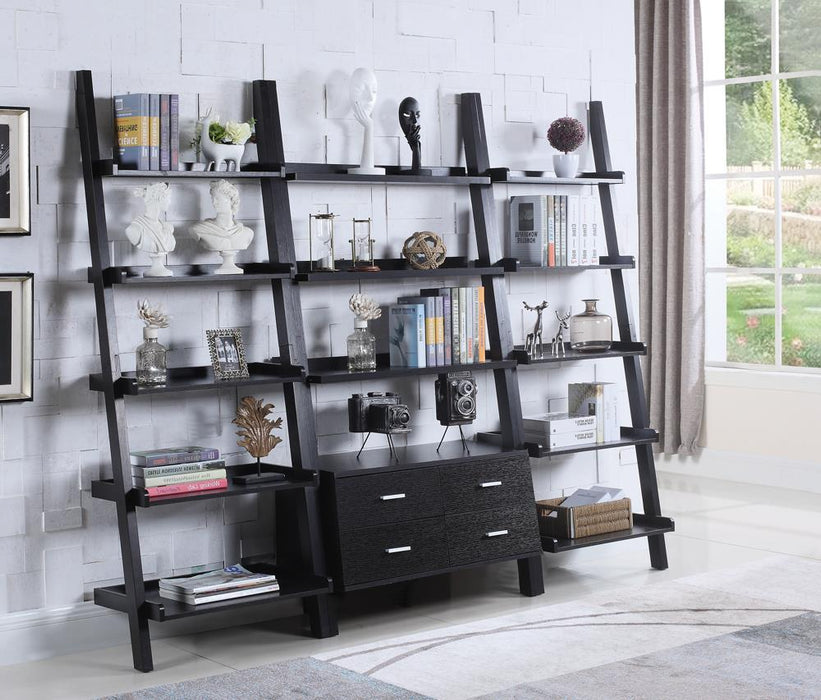 Colella 4-drawer Storage Bookcase Cappuccino - U&U Home Budget Furniture (Carteret, NJ)