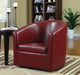 Turner Upholstery Sloped Arm Accent Swivel Chair Red - U&U Home Budget Furniture (Carteret, NJ)