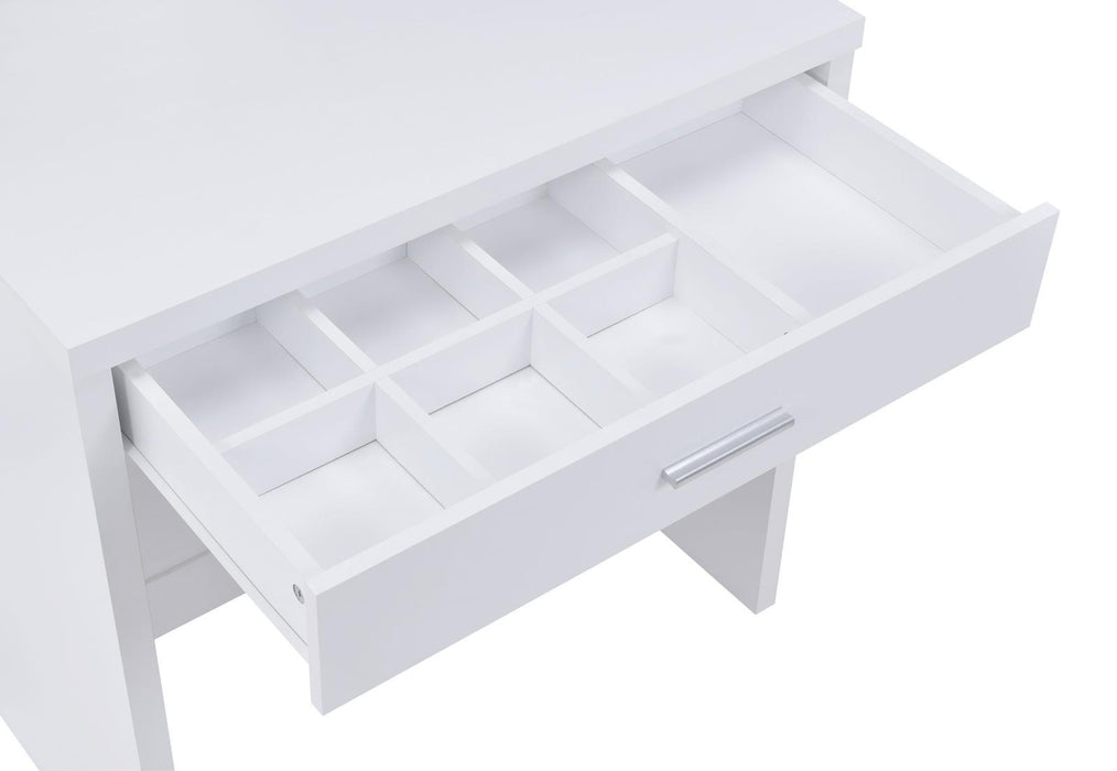 Harvey 2-piece Vanity Set with Lift-Top Stool White - U&U Home Budget Furniture (Carteret, NJ)