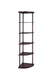 Bonwick 5-shelf Corner Bookshelf Cappuccino - U&U Home Budget Furniture (Carteret, NJ)