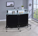 Keystone Glass Top Bar Unit Black - U&U Home Budget Furniture (Carteret, NJ)
