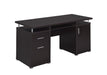 Tracy 2-drawer Computer Desk Cappuccino - U&U Home Budget Furniture (Carteret, NJ)