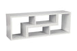 Velma Convertible TV Console and Bookcase White - U&U Home Budget Furniture (Carteret, NJ)