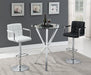 Palomar Adjustable Height Bar Stool Black and Chrome - U&U Home Budget Furniture (Carteret, NJ)