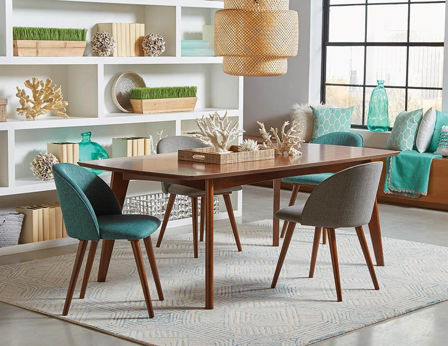 Jedda Oval Dining Table Dark Walnut - U&U Home Budget Furniture (Carteret, NJ)