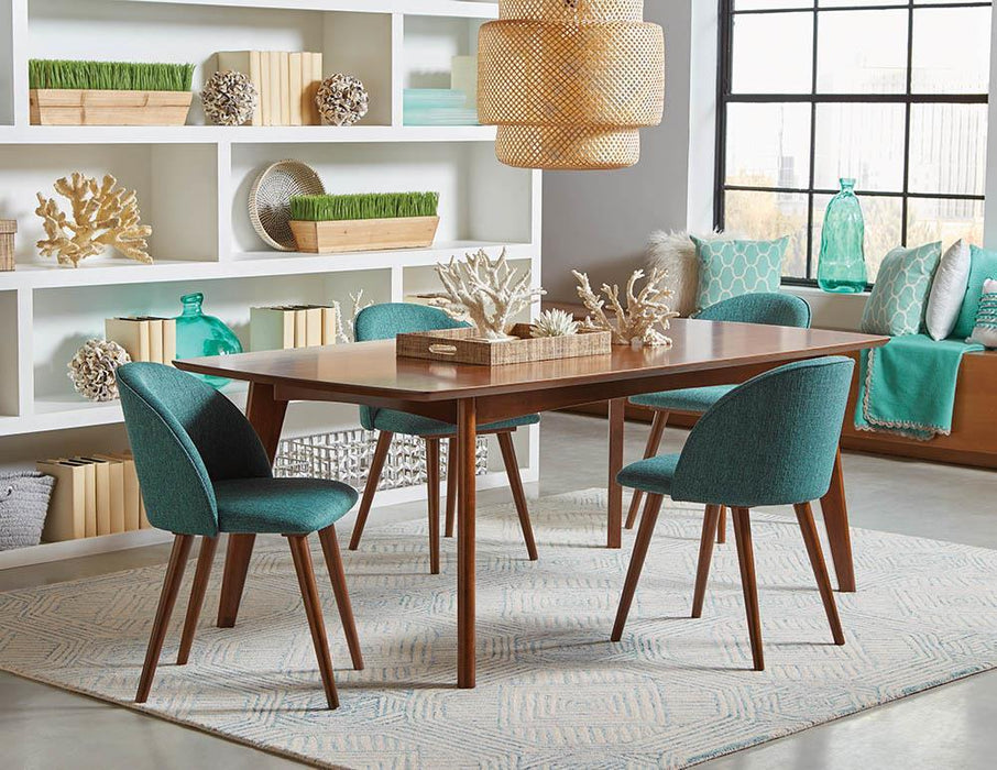 Jedda Oval Dining Table Dark Walnut - U&U Home Budget Furniture (Carteret, NJ)