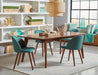 Jedda Oval Dining Table Dark Walnut - U&U Home Budget Furniture (Carteret, NJ)