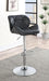 Berrington Adjustable Bar Stools Chrome and Black (Set of 2) - U&U Home Budget Furniture (Carteret, NJ)