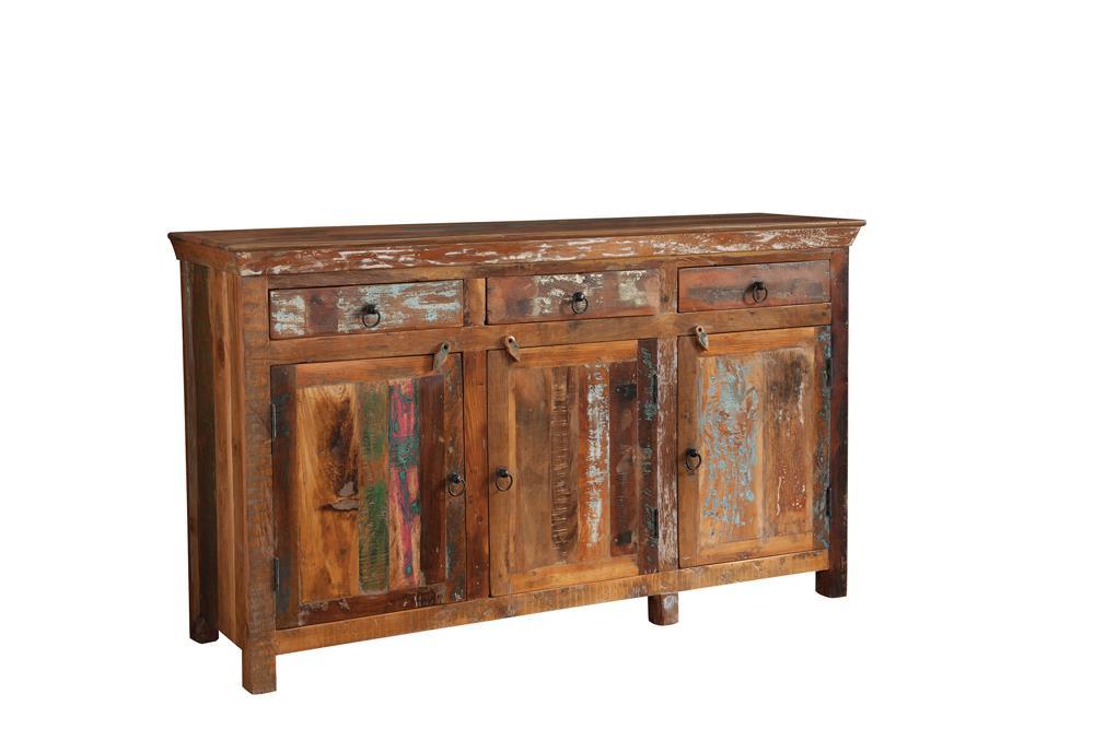 Harper 4-drawer Accent Cabinet Reclaimed Wood - U&U Home Budget Furniture (Carteret, NJ)