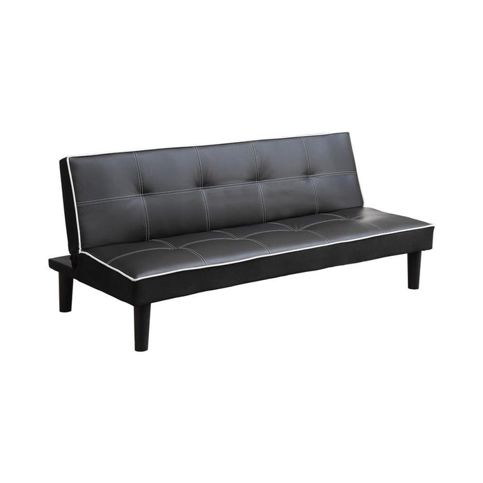 Katrina Tufted Upholstered Sofa Bed Black - U&U Home Budget Furniture (Carteret, NJ)