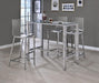 Juelia Bar Stools Chrome and Clear Acrylic (Set of 2) - U&U Home Budget Furniture (Carteret, NJ)
