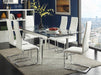 Montclair High Back Dining Chairs Black and Chrome (Set of 4) - U&U Home Budget Furniture (Carteret, NJ)