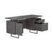 Lawtey Floating Top Office Desk Weathered Grey - U&U Home Budget Furniture (Carteret, NJ)