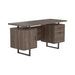 Lawtey Floating Top Office Desk Weathered Grey - U&U Home Budget Furniture (Carteret, NJ)