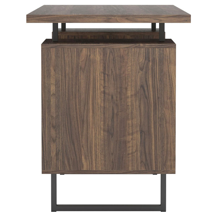 Lawtey Floating Top Office Desk Weathered Grey - U&U Home Budget Furniture (Carteret, NJ)