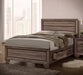 Kauffman California King, E.king, & Queen Panel Bed Washed Taupe - U&U Home Budget Furniture (Carteret, NJ)