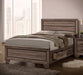Kauffman California King, E.king, & Queen Panel Bed Washed Taupe - U&U Home Budget Furniture (Carteret, NJ)
