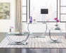 Danville U-shaped Coffee Table Chrome - U&U Home Budget Furniture (Carteret, NJ)