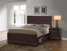 Kauffman California King, Eastren King, & Queen Panel Bed Dark Cocoa - U&U Home Budget Furniture (Carteret, NJ)