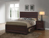 Kauffman California King, Eastren King, & Queen Panel Bed Dark Cocoa - U&U Home Budget Furniture (Carteret, NJ)