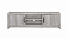 Burke 2-drawer TV Console Grey Driftwood - U&U Home Budget Furniture (Carteret, NJ)