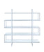 Elmer 5-shelf Bookcase Chrome and Clear - U&U Home Budget Furniture (Carteret, NJ)