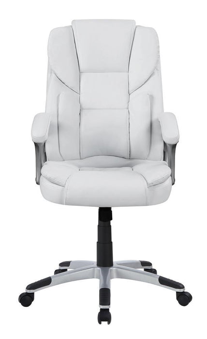 Kaffir Adjustable Height Office Chair White and Silver - U&U Home Budget Furniture (Carteret, NJ)