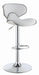 Edenton Upholstered Adjustable Height Bar Stools White and Chrome (Set of 2) - U&U Home Budget Furniture (Carteret, NJ)