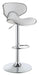 Edenton Upholstered Adjustable Height Bar Stools White and Chrome (Set of 2) - U&U Home Budget Furniture (Carteret, NJ)