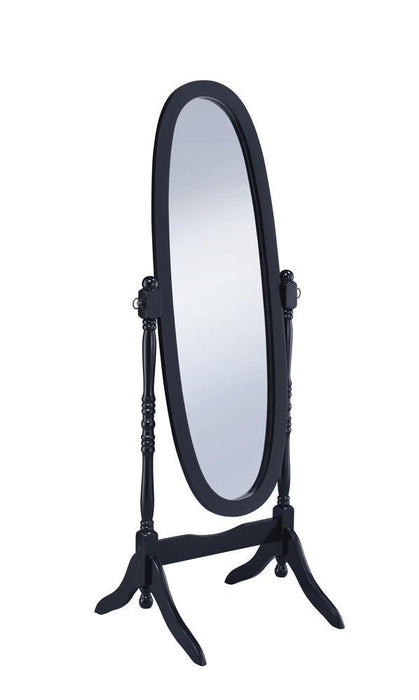 Cabot Rectangular Cheval Mirror with Arched Top Black - U&U Home Budget Furniture (Carteret, NJ)