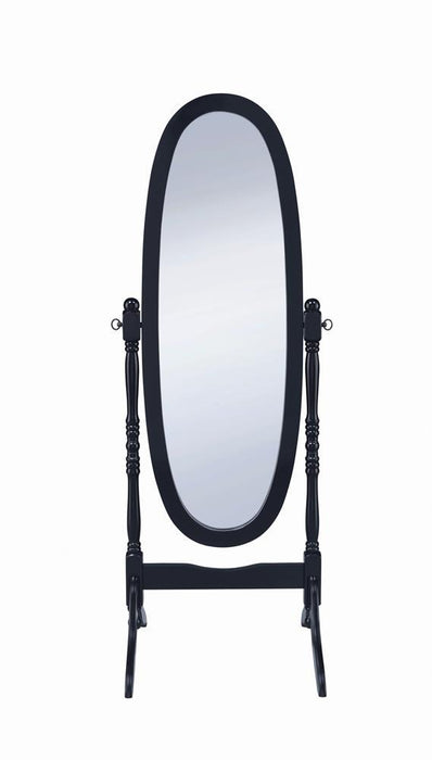 Cabot Rectangular Cheval Mirror with Arched Top Black - U&U Home Budget Furniture (Carteret, NJ)