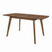 Alfredo Rectangular Dining Table Natural Walnut - U&U Home Budget Furniture (Carteret, NJ)