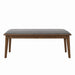 Alfredo Upholstered Dining Bench Grey and Natural Walnut - U&U Home Budget Furniture (Carteret, NJ)