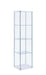 Bellatrix Rectangular 4-shelf Curio Cabinet White and Clear - U&U Home Budget Furniture (Carteret, NJ)