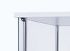 Bellatrix Rectangular 4-shelf Curio Cabinet White and Clear - U&U Home Budget Furniture (Carteret, NJ)
