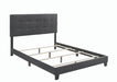 Mapes Tufted Upholstered Eastern King, Queen, Twin & Full Bed Charcoal & Grey - U&U Home Budget Furniture (Carteret, NJ)