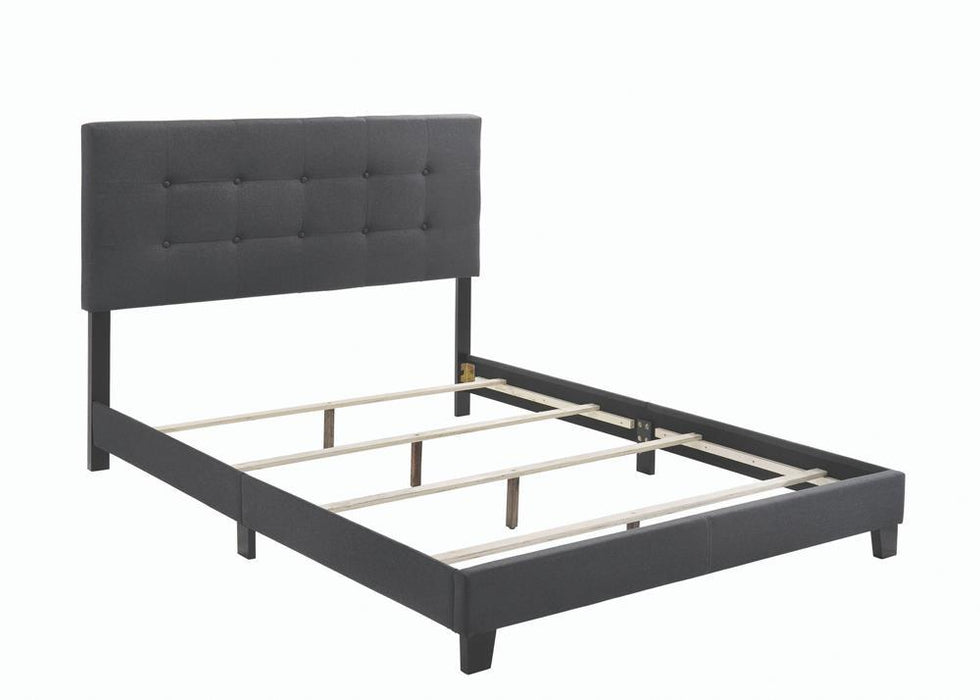 Mapes Tufted Upholstered Eastern King, Queen, Twin & Full Bed Charcoal & Grey - U&U Home Budget Furniture (Carteret, NJ)