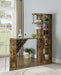 Belvedere 5-shelf Bar Table Storage Antique Nutmeg - U&U Home Budget Furniture (Carteret, NJ)