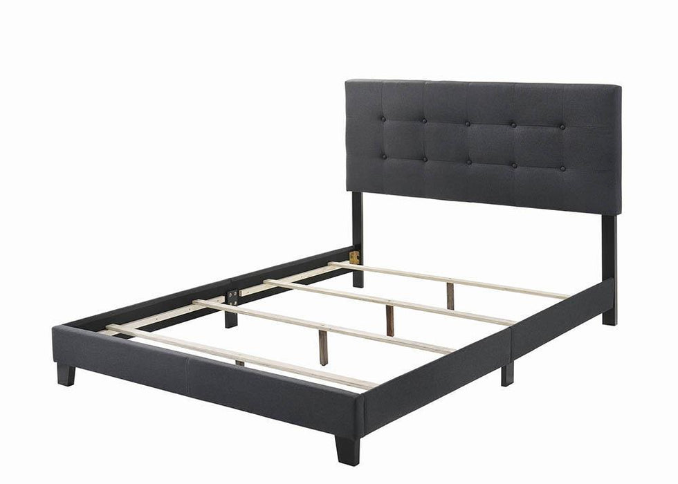 Mapes Tufted Upholstered Eastern King, Queen, Twin & Full Bed Charcoal & Grey - U&U Home Budget Furniture (Carteret, NJ)