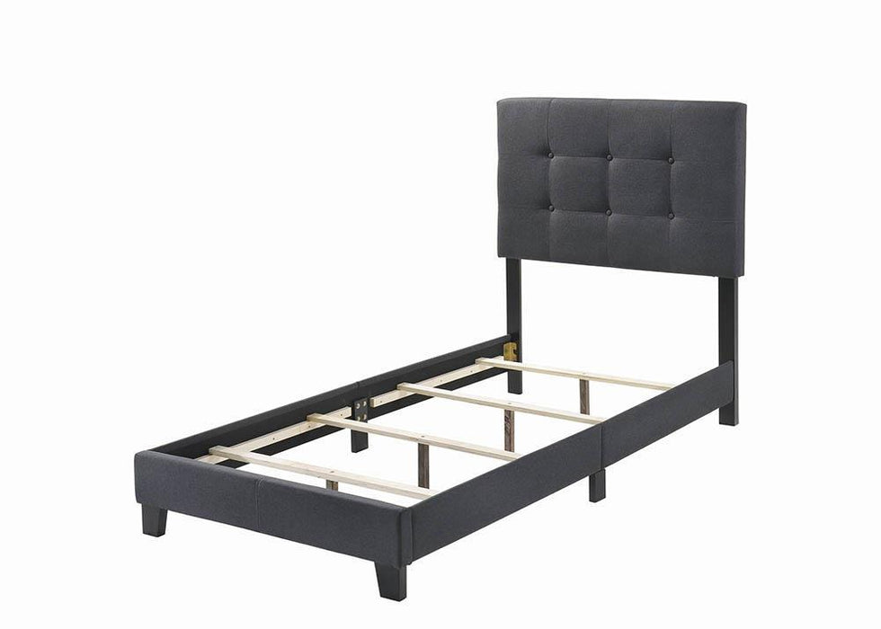 Mapes Tufted Upholstered Eastern King, Queen, Twin & Full Bed Charcoal & Grey - U&U Home Budget Furniture (Carteret, NJ)