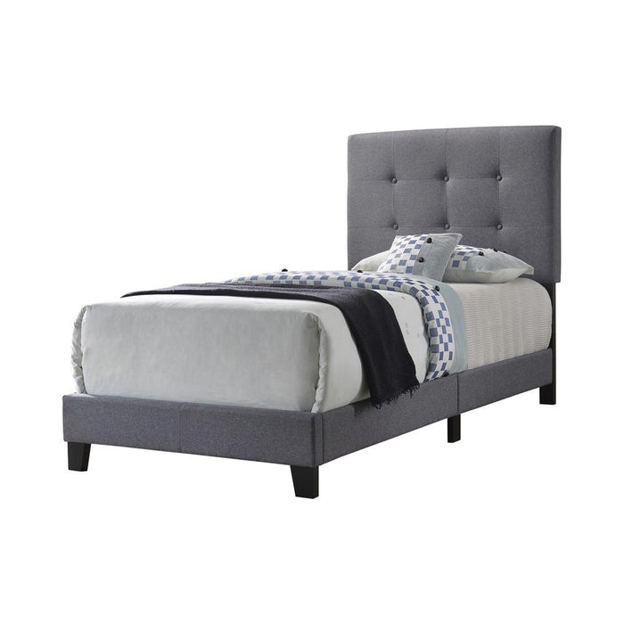 Mapes Tufted Upholstered Eastern King, Queen, Twin & Full Bed Charcoal & Grey - U&U Home Budget Furniture (Carteret, NJ)