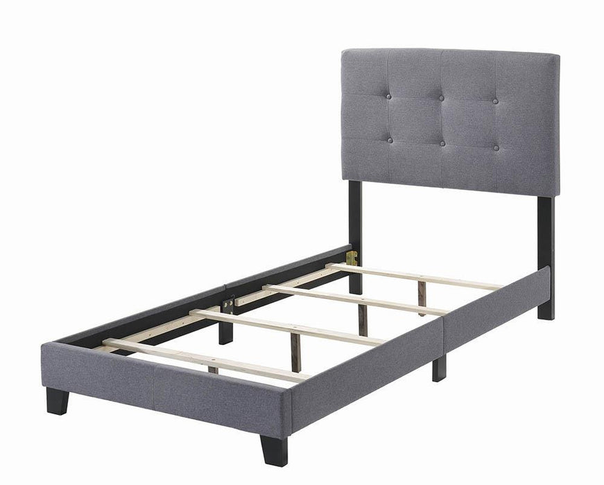 Mapes Tufted Upholstered Eastern King, Queen, Twin & Full Bed Charcoal & Grey - U&U Home Budget Furniture (Carteret, NJ)