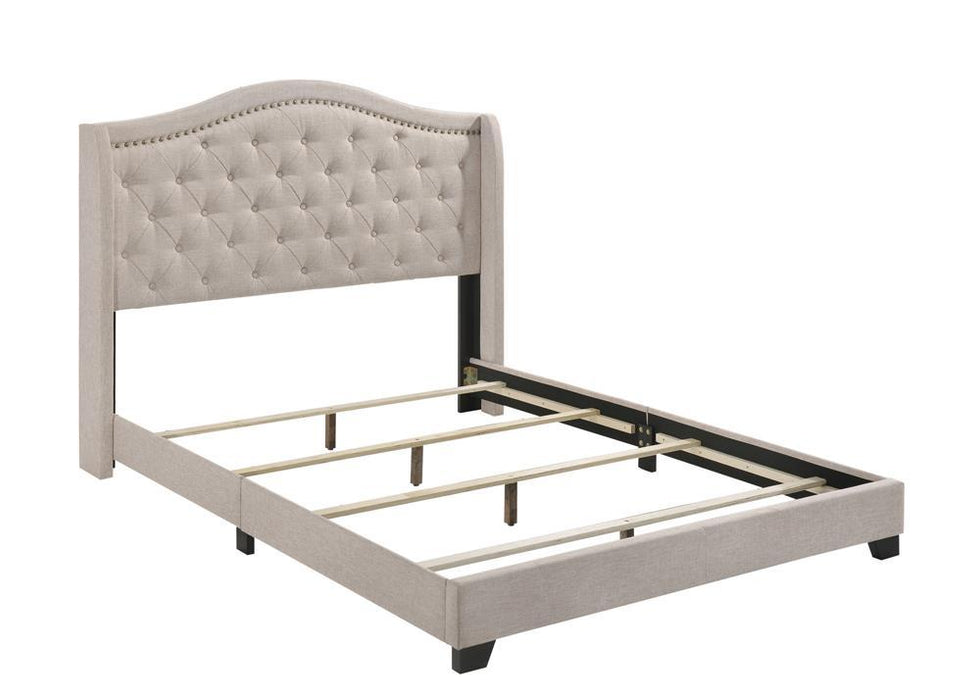 Sonoma Camel Back Full Bed Beige - U&U Home Budget Furniture (Carteret, NJ)