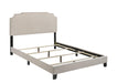Tamarac Upholstered Nailhead Full, Eastern King & Queen Bed Beige & Grey - U&U Home Budget Furniture (Carteret, NJ)