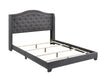 Tamarac Upholstered Nailhead Full, Eastern King & Queen Bed Beige & Grey - U&U Home Budget Furniture (Carteret, NJ)