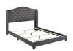 Tamarac Upholstered Nailhead Full, Eastern King & Queen Bed Beige & Grey - U&U Home Budget Furniture (Carteret, NJ)
