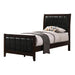 Carlton Full & Twin Upholstered Panel Bed Cappuccino and Black - U&U Home Budget Furniture (Carteret, NJ)