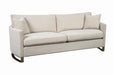 Corliss Upholstered Arched Arms Sofa Beige - U&U Home Budget Furniture (Carteret, NJ)