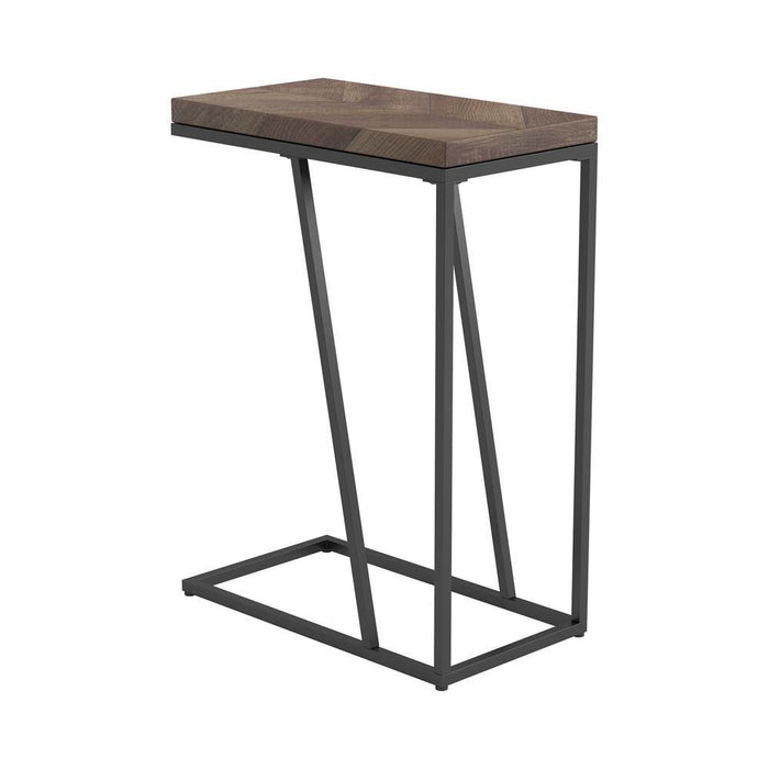 Sergio Chevron Rectangular Accent Table Tobacco - U&U Home Budget Furniture (Carteret, NJ)